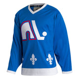Quebec Nordiques adidas Team Classics Authentic Blank NHL Hockey Jersey - Blue