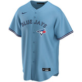 Men's Toronto Blue Jays Vladimir Guerrero Jr. Powder Blue MLB Baseball Player Replica Heat Pressed Jersey