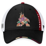 Arizona Coyotes Fanatics Branded 2022 NHL Draft Authentic Pro On Stage Trucker Adjustable Hat - Black/White