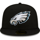 Men's New Era Black Philadelphia Eagles Patch Up Super Bowl LII 59FIFTY Fitted Hat