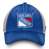 Men's Fanatics Branded Blue New York Rangers True Classic Washed Trucker Snapback Hat - Bleacher Bum Collectibles, Toronto Blue Jays, NHL , MLB, Toronto Maple Leafs, Hat, Cap, Jersey, Hoodie, T Shirt, NFL, NBA, Toronto Raptors