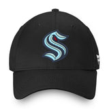 Men's Seattle Kraken NHL Hockey Fanatics Branded Black Core Adjustable Hat