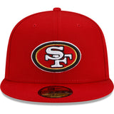 Men's New Era Scarlet San Francisco 49ers Patch Up Super Bowl XXIX 59FIFTY Fitted Hat