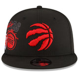 Men's Toronto Raptors New Era Black Back Half Team 9FIFTY Snapback Adjustable Hat