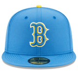Men's Boston Red Sox New Era Light Blue MLB Baseball City Connect 59FIFTY Fitted Hat