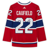 Cole Caufield Montreal Canadiens Autographed adidas Red Authentic NHL Hockey Jersey