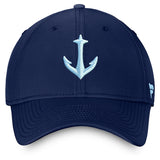 Seattle Kraken NHL Hockey Fanatics Branded Secondary Logo Flex Hat – Deep Sea Blue