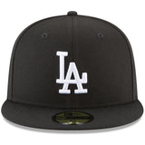 Men's Los Angeles Dodgers New Era Black & White MLB Baseball 59FIFTY Fitted Hat