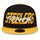 Men's Pittsburgh Steelers New Era Black/Gold 2022 NFL Draft 9FIFTY Snapback Adjustable Hat