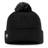 Toronto Maple Leafs Fanatics Branded Alternate Logo Cuffed Pom Knit Hat - Black