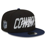 Men's Dallas Cowboys New Era Black/Navy 2022 NFL Draft 9FIFTY Snapback Adjustable Hat