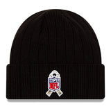 Men's Seattle Seahawks New Era Black 2021 Salute To Service Cuffed Knit Hat