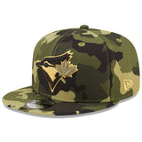 Men's Toronto Blue Jays New Era Camo 2022 Armed Forces Day 9FIFTY Snapback Adjustable Hat