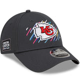 Men's New Era Charcoal Kansas City Chiefs 2021 NFL Crucial Catch 9FORTY Adjustable Hat