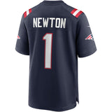 Men's New England Patriots Cam Newton Nike Navy Game NFL Football Jersey