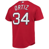 David Ortiz Boston Red Sox Mitchell & Ness Cooperstown Collection Mesh Batting Practice Jersey - Red