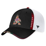 Arizona Coyotes Fanatics Branded 2022 NHL Draft Authentic Pro On Stage Trucker Adjustable Hat - Black/White