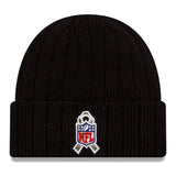 Men's NFL New Era Black 2021 Salute To Service Cuffed Knit Hat