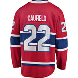Men's Montreal Canadiens Cole Caufield Fanatics Branded Red Home Breakaway - Replica Jersey