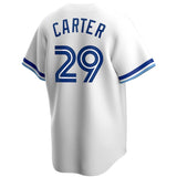 Men's Toronto Blue Jays Joe Carter Nike White Home Cooperstown Collection Team Iron On Jersey