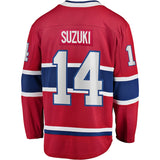 Men's Montreal Canadiens Nick Suzuki Fanatics Branded Red Home Breakaway - Player NHL Hockey Jersey
