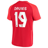 Men's Nike Alphonso Davies Red Canada Soccer 2021/22 Home - Replica Player Jersey