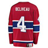 Men's Montreal Canadiens Jean Beliveau Fanatics Branded Red Premier Breakaway Retired - Player Jersey