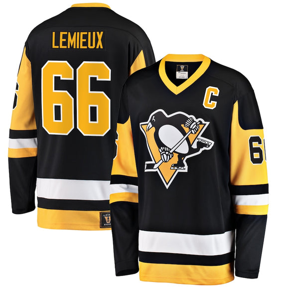 Men's Pittsburgh Penguins Mario Lemieux Fanatics Branded Black Premier Breakaway Retired - Player Jersey