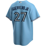 Men's Toronto Blue Jays Vladimir Guerrero Jr. Powder Blue MLB Baseball Player Replica Heat Pressed Jersey