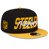 Men's Pittsburgh Steelers New Era Black/Gold 2022 NFL Draft 9FIFTY Snapback Adjustable Hat