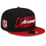 Men's Arizona Cardinals New Era Black/Cardinal 2022 NFL Draft 9FIFTY Snapback Adjustable Hat