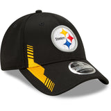 Men's New Era Black Pittsburgh Steelers 2021 NFL Sideline Home - 9FORTY Snapback Adjustable Hat