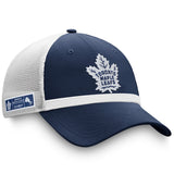 Men's Toronto Maple Leafs Fanatics Branded Blue/White 2020 NHL Draft - Authentic Pro Adjustable Trucker Hat