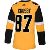 Men's Pittsburgh Penguins Sidney Crosby adidas Gold Alternate Authentic Player - Jersey