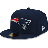 Men's New Era Navy New England Patriots Patch Up Super Bowl XXXVI 59FIFTY Fitted Hat
