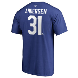 Men's Toronto Maple Leafs Frederik Andersen Fanatics Branded Blue Authentic Stack – Name & Number T-Shirt - Bleacher Bum Collectibles, Toronto Blue Jays, NHL , MLB, Toronto Maple Leafs, Hat, Cap, Jersey, Hoodie, T Shirt, NFL, NBA, Toronto Raptors