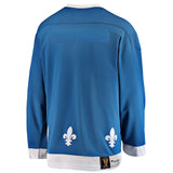 Men's Quebec Nordiques Fanatics Branded Blue Premier Breakaway Heritage - Blank Jersey