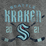 Men's Seattle Kraken Fanatics Branded Heather Gray Line Shift Tri-Blend T-Shirt