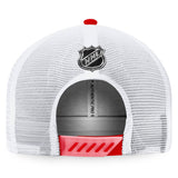 Chicago Blackhawks Fanatics Branded 2022 NHL Draft Authentic Pro On Stage Trucker Adjustable Hat - Black/White