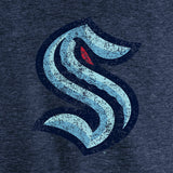 Seattle Kraken Fanatics Branded Distressed Tri-Blend T-Shirt - Heather Navy