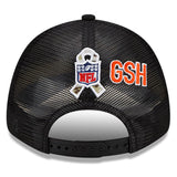 Men's Chicago Bears "B" New Era Black/Camo 2021 Salute To Service Trucker 9FORTY Snapback Adjustable Hat