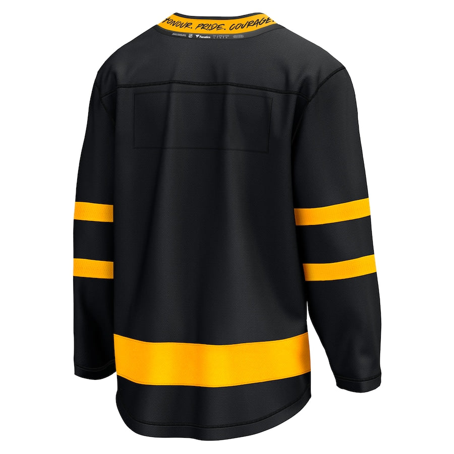 Fanatics NHL Pittsburgh Penguins Breakaway Jersey Blank Yellow Black Mens  Large