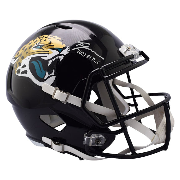 Trevor Lawrence Jacksonville Jaguars Autographed Riddell Speed Replica Helmet with 