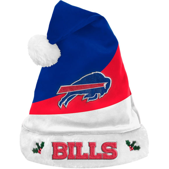 Buffalo Bills Logo Colorblock Santa Hat NFL Football by Forever Collectibles
