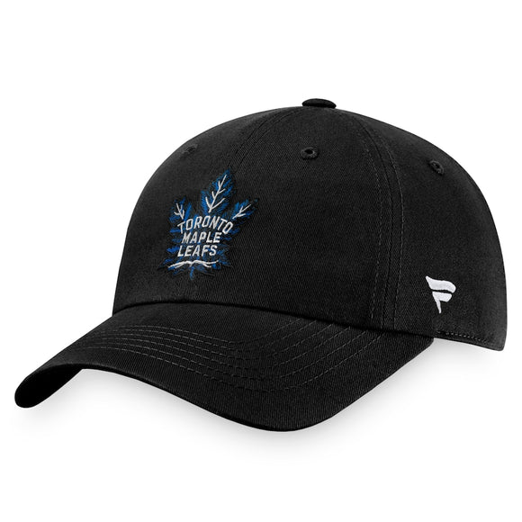 Men's Toronto Maple Leafs Fanatics Branded Black - Core Alternate Logo Unstructured Adjustable Hat