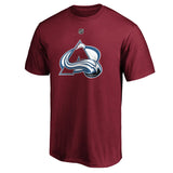 Cale Makar Colorado Avalanche Logo Fanatics Branded Authentic Stack Name and Number - T-Shirt - Burgundy