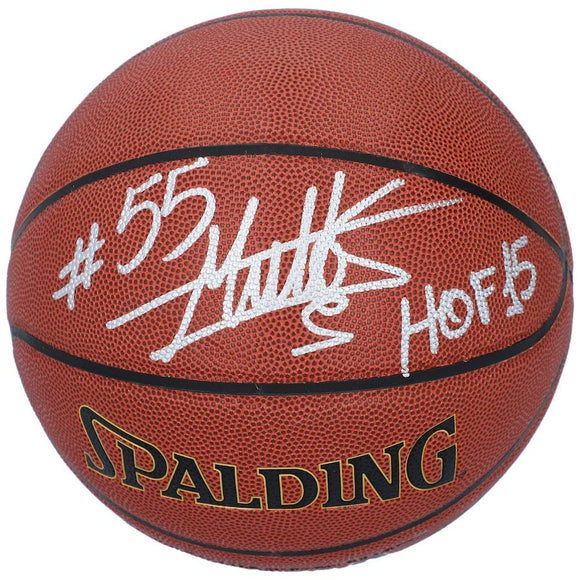 Dikembe Mutombo Autographed Spalding Indoor/Outdoor Basketball with 