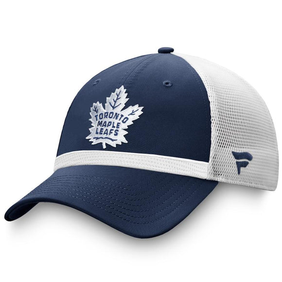 Youth Toronto Maple Leafs Fanatics Branded Blue/White 2020 NHL Draft - Authentic Pro Adjustable Trucker Hat