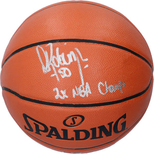 David Robinson San Antonio Spurs Autographed Spalding Indoor/Outdoor Basketball with "2X NBA Champion" Inscription