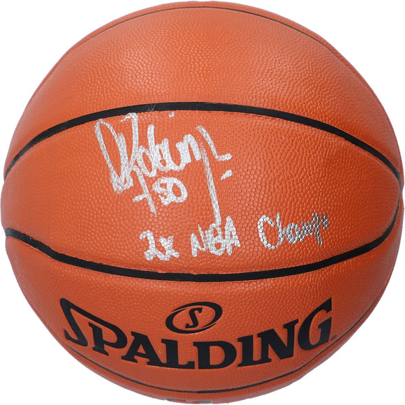 David Robinson San Antonio Spurs Autographed Spalding Indoor/Outdoor Basketball with 
